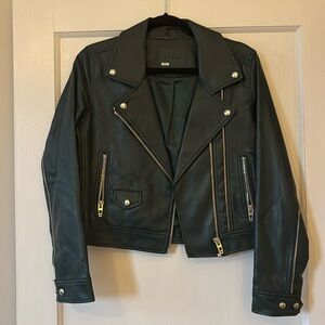 BLANKNYC dark teal faux leather jacket